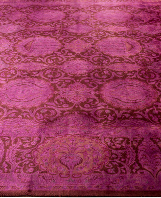 Overdyed Hand-Knotted Wool Modern-Contemporary Purple Area Rug 8' 0" x 10' 2"