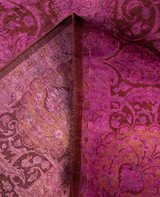 Overdyed Hand-Knotted Wool Modern-Contemporary Purple Area Rug 8' 0" x 10' 2"