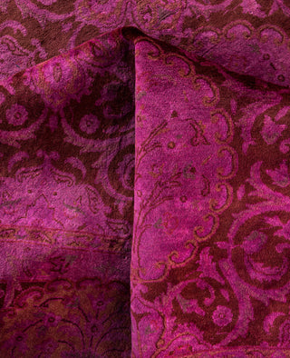 Overdyed Hand-Knotted Wool Modern-Contemporary Purple Area Rug 8' 0" x 10' 2"