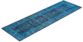 Fine Vibrance, One-of-a-Kind Hand-Knotted Runner Rug  - Blue, 2' 6" x 8' 3"