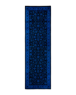 Contemporary Fine Vibrance Black Wool Area Rug 2' 7" x 8' 7"