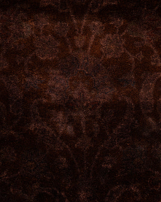 Contemporary Hand-Knotted Overdyed Brown Area Rug 2' 7" x 4' 5"