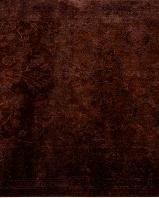 Contemporary Hand-Knotted Overdyed Brown Area Rug 2' 7" x 4' 5"