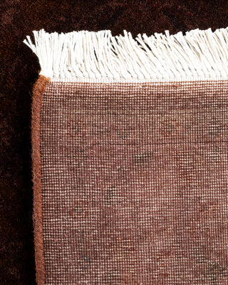 Contemporary Hand-Knotted Overdyed Brown Area Rug 2' 7" x 4' 5"