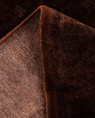 Contemporary Hand-Knotted Overdyed Brown Area Rug 2' 7" x 4' 5"
