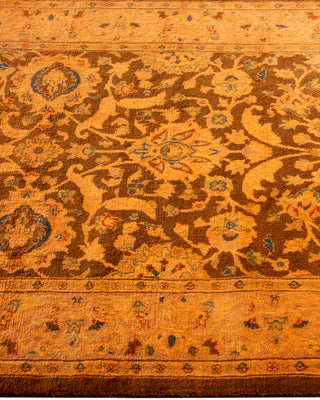 Modern Overdyed Hand Knotted Wool Gold Area Rug 2' 6" x 4' 4"