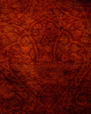 Contemporary Hand Knotted Overdyed Orange Area Rug 4' 2" x 6' 2"