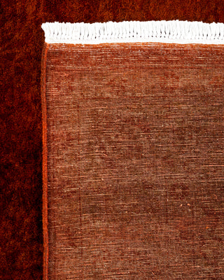 Contemporary Hand Knotted Overdyed Orange Area Rug 4' 2" x 6' 2"