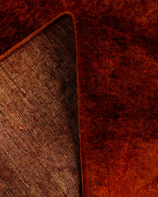 Contemporary Hand Knotted Overdyed Orange Area Rug 4' 2" x 6' 2"