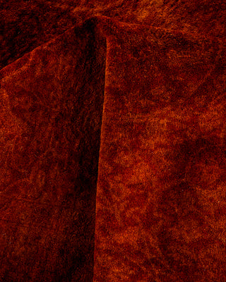 Contemporary Hand Knotted Overdyed Orange Area Rug 4' 2" x 6' 2"