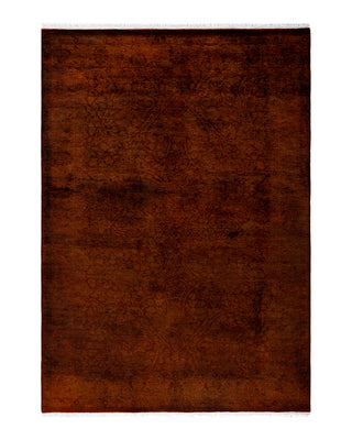 Contemporary Fine Vibrance Red Wool Area Rug 4' 2" x 6' 2"