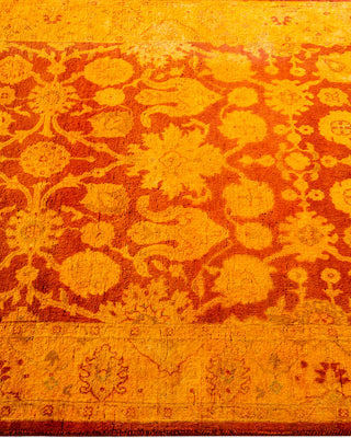 Contemporary Hand Knotted Overdyed Gold Area Rug 3' 2" x 5' 1"