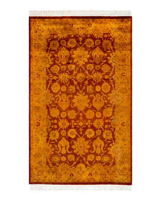 Contemporary Fine Vibrance Red Wool Area Rug 3' 2" x 5' 1"