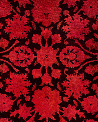 Contemporary Hand-Knotted Overdyed Pink Area Rug 3' 3" x 5' 4"
