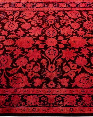 Contemporary Hand-Knotted Overdyed Pink Area Rug 3' 3" x 5' 4"