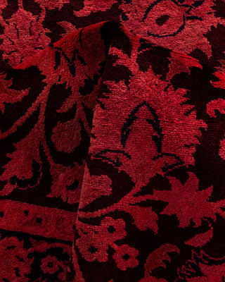 Contemporary Hand-Knotted Overdyed Pink Area Rug 3' 3" x 5' 4"