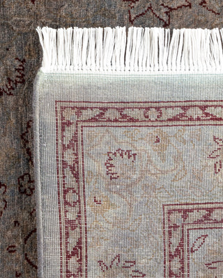 Contemporary Hand-Knotted Overdyed Gray Area Rug 3' 3" x 5' 1"