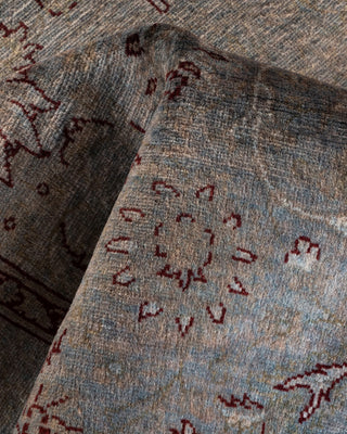 Contemporary Hand-Knotted Overdyed Gray Area Rug 3' 3" x 5' 1"