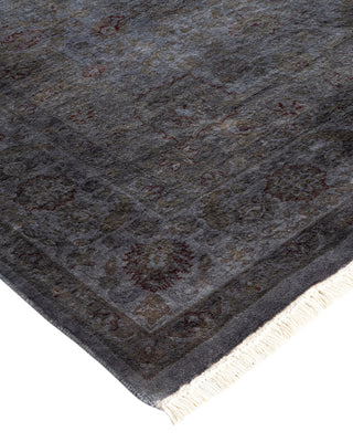 Contemporary Fine Vibrance Gray Wool Area Rug - 4' 7" x 6' 10"