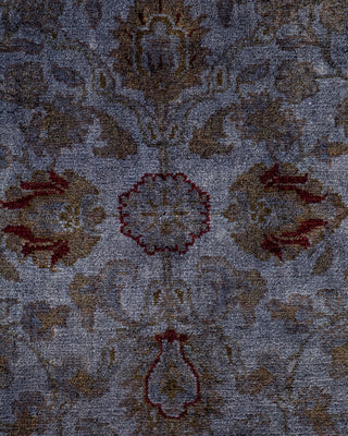 Contemporary Fine Vibrance Gray Wool Area Rug - 4' 7" x 6' 10"
