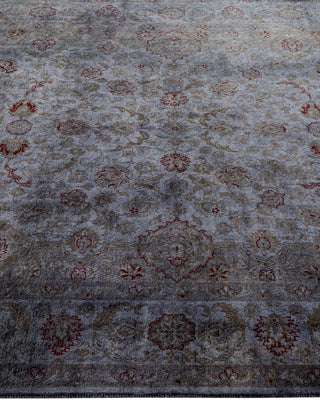 Contemporary Fine Vibrance Gray Wool Area Rug - 4' 7" x 6' 10"