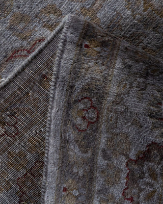 Contemporary Fine Vibrance Gray Wool Area Rug - 4' 7" x 6' 10"