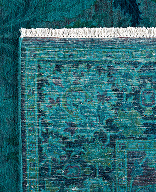 Overdyed Hand-Knotted Wool Modern-Contemporary Blue Area Rug 4' 7" x 6' 10"