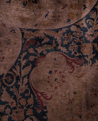 Overdyed One-of-a-Kind Wool Brown Area Rug 12' 1" x 17' 10"