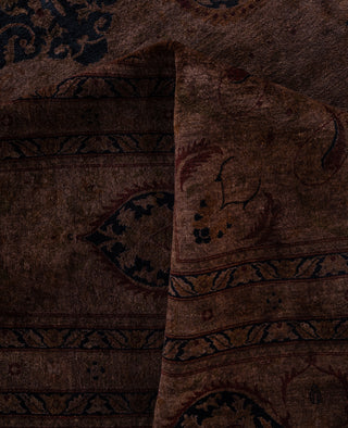 Overdyed One-of-a-Kind Wool Brown Area Rug 12' 1" x 17' 10"