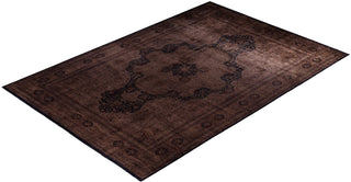 Overdyed One-of-a-Kind Wool Brown Area Rug 12' 1" x 17' 10"