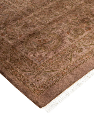 Contemporary Hand Knotted Overdyed Brown Area Rug 8' 2" x 10' 2"