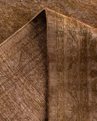 Contemporary Hand Knotted Overdyed Brown Area Rug 8' 2" x 10' 2"