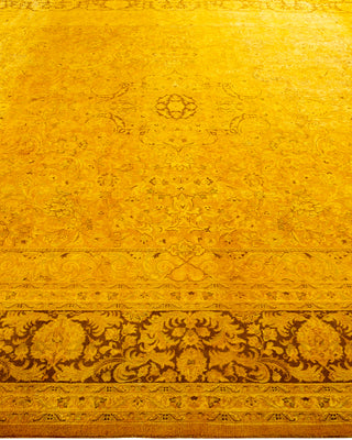 Contemporary Fine Vibrance Yellow Wool Area Rug - 8' 2" x 10' 0"