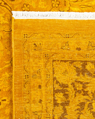 Contemporary Fine Vibrance Yellow Wool Area Rug - 8' 2" x 10' 0"