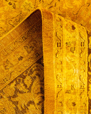 Contemporary Fine Vibrance Yellow Wool Area Rug - 8' 2" x 10' 0"