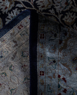 Contemporary Overdyed Wool Hand Knotted Navy Area Rug 8' 2" x 10' 5"