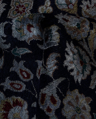 Contemporary Overdyed Wool Hand Knotted Navy Area Rug 8' 2" x 10' 5"