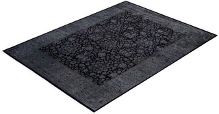 Contemporary Overdyed Wool Hand Knotted Navy Area Rug 8' 2" x 10' 5"