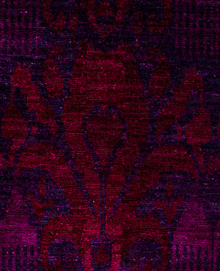 Overdyed Hand-Knotted Wool Modern-Contemporary Purple Area Rug 4' 1" x 5' 10"