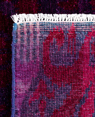Overdyed Hand-Knotted Wool Modern-Contemporary Purple Area Rug 4' 1" x 5' 10"