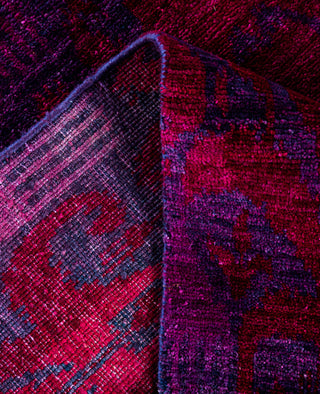 Overdyed Hand-Knotted Wool Modern-Contemporary Purple Area Rug 4' 1" x 5' 10"