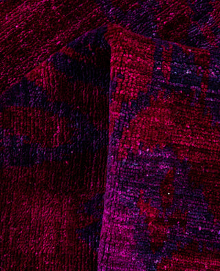 Overdyed Hand-Knotted Wool Modern-Contemporary Purple Area Rug 4' 1" x 5' 10"