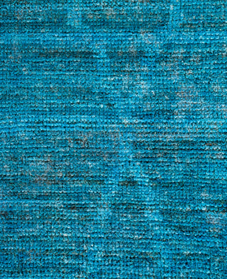Overdyed Hand-Knotted Wool Modern-Contemporary Blue Area Rug 5' 9" x 8' 3"
