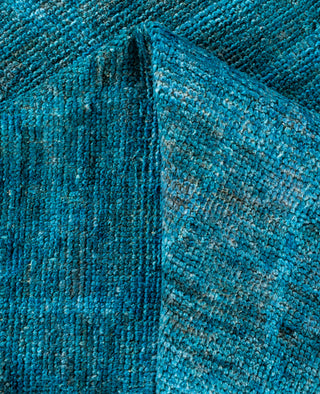 Overdyed Hand-Knotted Wool Modern-Contemporary Blue Area Rug 5' 9" x 8' 3"
