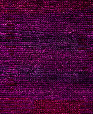 Contemporary Overdyed Wool Hand Knotted Purple Area Rug 4' 1" x 6' 6"