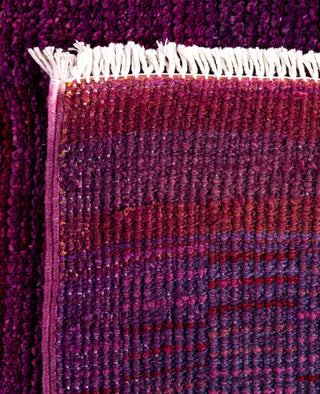 Contemporary Overdyed Wool Hand Knotted Purple Area Rug 4' 1" x 6' 6"