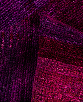 Contemporary Overdyed Wool Hand Knotted Purple Area Rug 4' 1" x 6' 6"