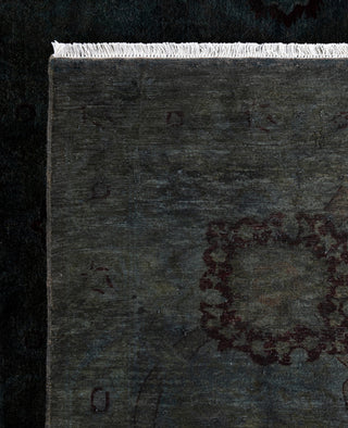 Overdyed One-of-a-Kind Wool Gray Area Rug 12' 2" x 15' 2"