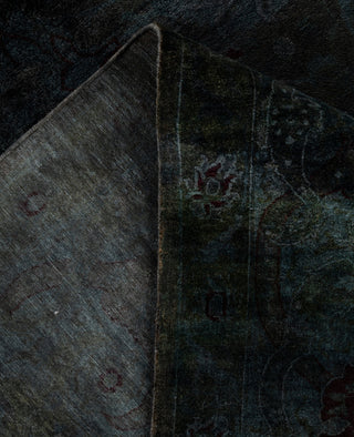 Overdyed One-of-a-Kind Wool Gray Area Rug 12' 2" x 15' 2"