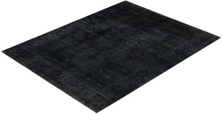 Overdyed One-of-a-Kind Wool Gray Area Rug 12' 2" x 15' 2"